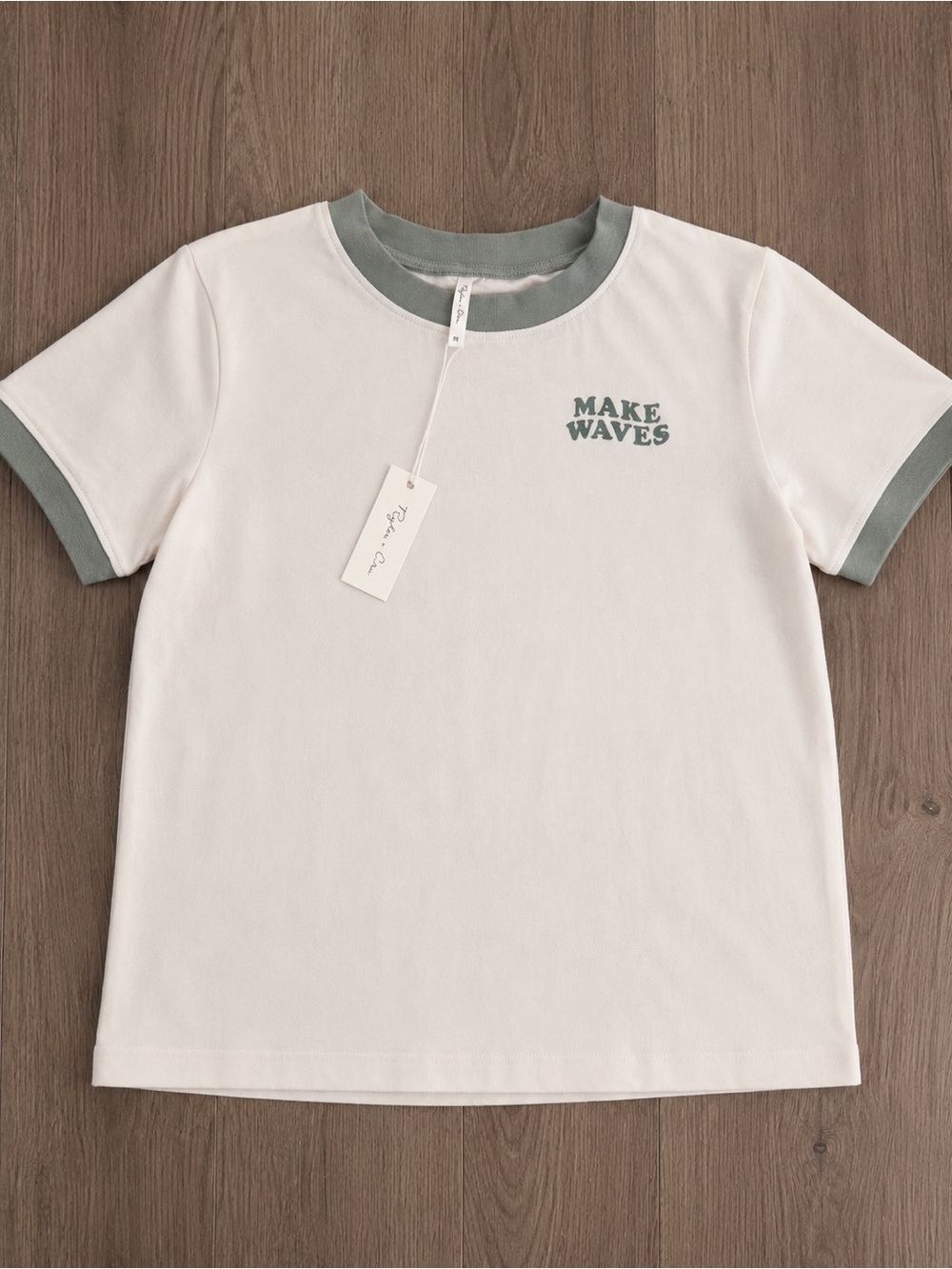 Rylee + Cru Make Waves Contrast-Trim Tee